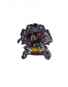Petic textil, patch brodat , 90 x 90mm, emblema Mickey, aplicare la cald, Wenco