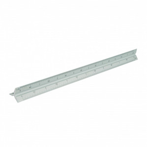 Rigla triunghiulara din aluminiu , 30 cm , Silverline Aluminium Scale Tri Rule