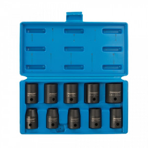 Set 10 tubulare impact , 1/2, otel forjat, 10-22mm, Silverline