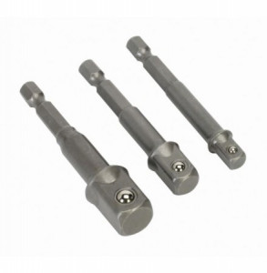 Set 3 adaptori 1/4 HEX - 1/4 PATRAT 1/4 HEX - 3/8 PATRAT 1/4 HEX - 1/2 PATRAT , Raider