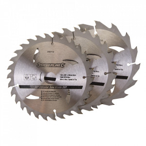 Set 3 discuri, lemn , 150 x 20 , prindere 16, 12.75 mm, 16 , 24, 30 dinti, Silverline