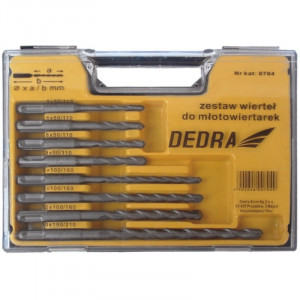 Set burghie sds pentru zidarie, 5/6/8/10 mm Dedra