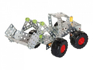 Set constructie metalic, 2 in 1, 200 piese, buldozer, Playtive