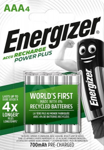 Acumulatori AAA, 700 mAh - Energizer ,4 buc / set