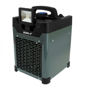 Aeroterma santier cu proiector LED, 10W, 3300W, 220V, boxa bluetooth incorporata, power bank, Dedra