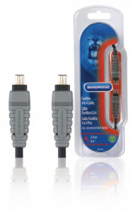 Cablu Firewire tata-tata, 4 pini, 2m, cablu 100% cupru, Bandridge