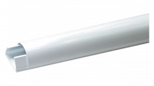 Canal cablu aluminiu profesional, 60 x 4cm, alb, semirotund, CAVUS