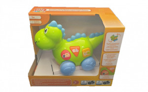 Dinozaur interactiv, 21 sunete si tonalitati, sunete animale, cantece, deplasare miscare cap coada, lumini, Playtive Junior