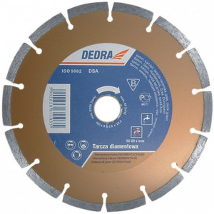 Disc diamantat cu segmente pentru beton , caramida, tigla, 115x22.2mm, Dedra