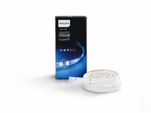 Extensie banda LED inteligenta Philips Hue Lightstrip Plus, ZigBee Light Link, Bluetooth,11.5W, 950 lm, lumina ambianta alba si color, 1 m