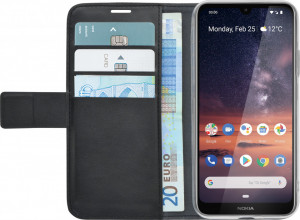 Husa de protectie tip carte, inchidere magnetica, buzunare carduri/bani, Nokia 3.1, Azuri