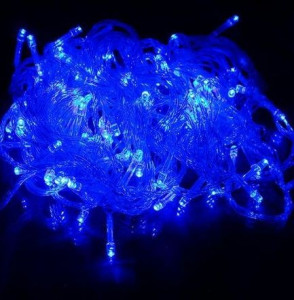 Instalatie brad Craciun , 200 led-uri, 15m, lumina albastra, 220v, VKTools