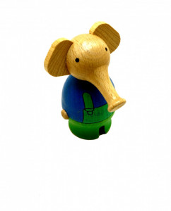 Jucarie figurina elefant din lemn natural , Mixmax