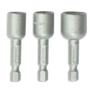 Set 3 adaptori magnetici suruburi acoperis, 8, 10, 13mm x 48mm, Dedra
