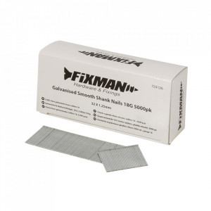 Set 5000 cuie galvanizate pistol pneumatic, 18GA, 32mm x 1.25, Fixman