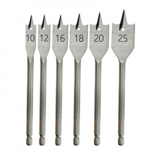 Set 6 burghie plate lemn,10, 12, 16, 18, 20, 25mm, Dedra