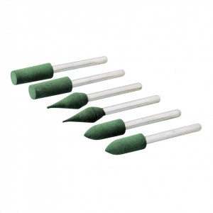 Set de 6 piese accesorii pentru biax pentru slefuit , Silverline Rotary Tool Rubber Polishing Point Set 6pce