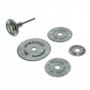 Set de discuri pentru biax HSS 6 piese ,22, 25, 32, 35 și 44 mm , Silverline HSS Saw Disc Set 6pce