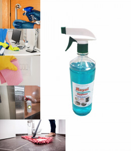 Solutie igienizanta pe baza de alcool, minim 70% , profesional ,multisuprafete,pulverizator, 1L, Royal Hygiene