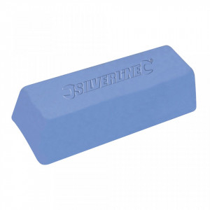 Baton ceara polisat metale, 500 gr, albastru, grit mic, plastic si metale, Silverline