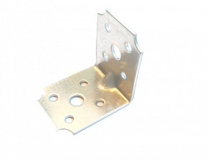 Coltar metalic galvanizat, pentru lemn cu ranforsare, 60 x 60 x 40mm , F.F. Group
