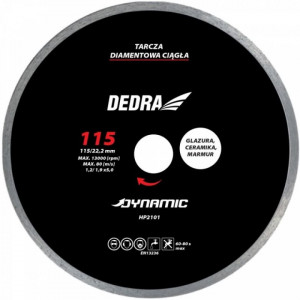 Disc diamantat, ceramica, faianta, gresie, piatra naturala, 230 X 22.2mm, Dedra