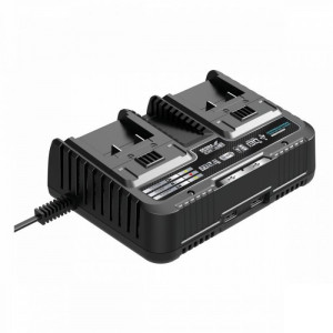 Incarcator cu doua sloturi 2 x 2,3A destinat sculelor electrice Dedra SAS+ALL