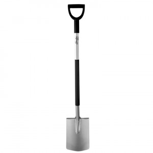 Lopata dreapta profesionala, coada metalica, maner tip D, 122 cm, Dedra