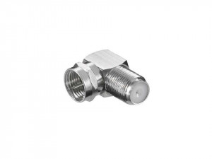 Mufa adaptor coaxial, tip F, 90 grade, Lumberg