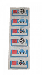 Petic textil, patch brodat , 190 x 68mm, aplicare la cald, baieti, Wenco