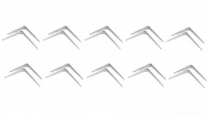 Set 20 coltare metalice suspendat polite, 250 x 300 mm, Fixman