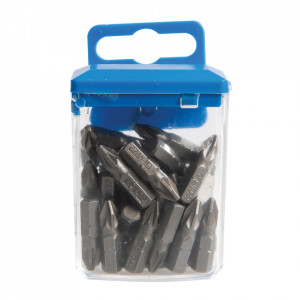 Set 30 bit, PZ2, 1/4", 25mm, Cr-V6150, Silverline