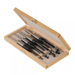 Set 4 piese spirale gaura patrata, 6-16 mm, Silverline