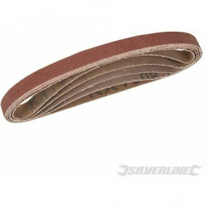 Set 5 curele abrazive, 10 x 330mm, mix grit 40,60,80,120, Silverline