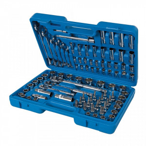 Set 90 scule manuale, chei clichet, chei fixe, tubulare, biti, Silverline