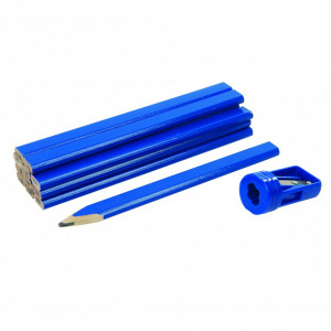 Set creioane de tamplarie , 12 buc + ascutitoare speciala , Carpenters Pencils & Sharpener Set 13pce