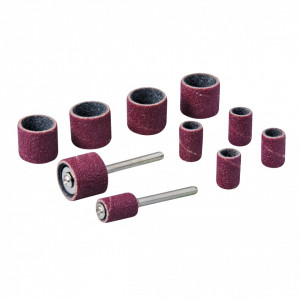 Set tamburi de șlefuit pentru unelte rotative ,biax , 12 piese , 3.17mm , Silverline Rotary Tool Drum Sanding Kit 12pce