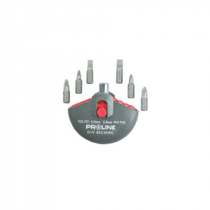 Set varfuri in carcasa cu maner, PH,PZ,PL, 1/4", 7 buc/set