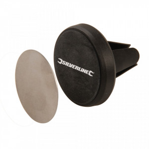 Suport aerisire magnetic universal telefoane mobile, suprafata contact cauciucata, Silverline