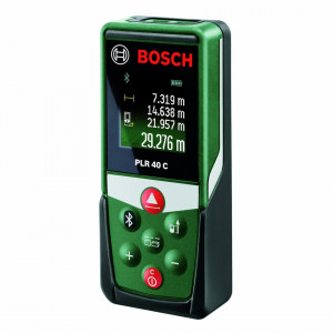 Telemetru cu laser Bosch PLR 40 C, 40 m, ± 2 mm precizie, 4 s timp masurare, 635 nm dioda laser
