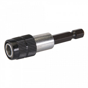 Adaptor bit , magnetic, 60mm, 1/4 HEX, eliberare bit rapida, Silverline