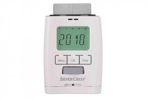 Cap termostatat digital pentru calorifer, servomotor, adaptoare, Silvercrest