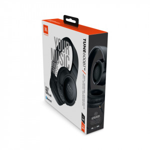 Casti audio On-ear JBL Tune 600, Active Noise Cancelling, Wireless, Bluetooth, Pure Bass Sound, Hands-free Call, 22H, Negru
