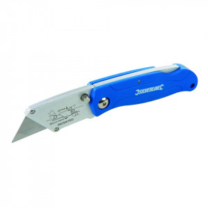 Cutter semiprofesional 100mm, rabatabil, lama mica, Silverline Lock-Back Utility Knife