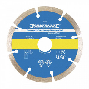 Disc taiat beton, caramida, 115 x 22.23mm, Silverline