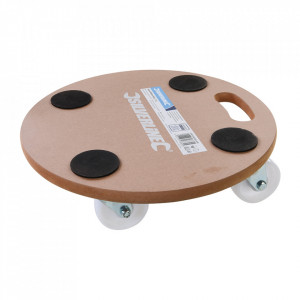 Platforma universal rotunda cu roti, 250kg, 380mm, Silverline