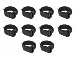 Set 10 benzi velcro, negru, 16 x 310mm, Dedra