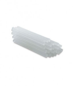 Set 12 baghete silicon transparent 8 x 50 pentru pistolul de lipit - Stickuri adezive pentru topit DEDRA