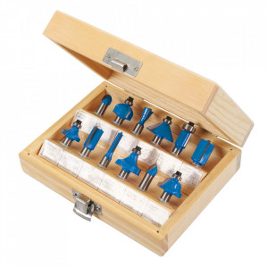 Set 12 freze lemn, oberfreza, prindere 8mm, Silverline