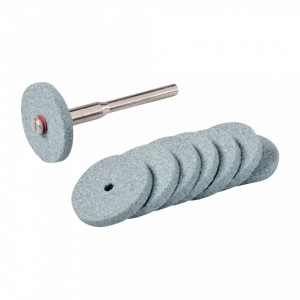 Set discuri pentru slefuit 9 piese 20mm + suport mandrina Silverline